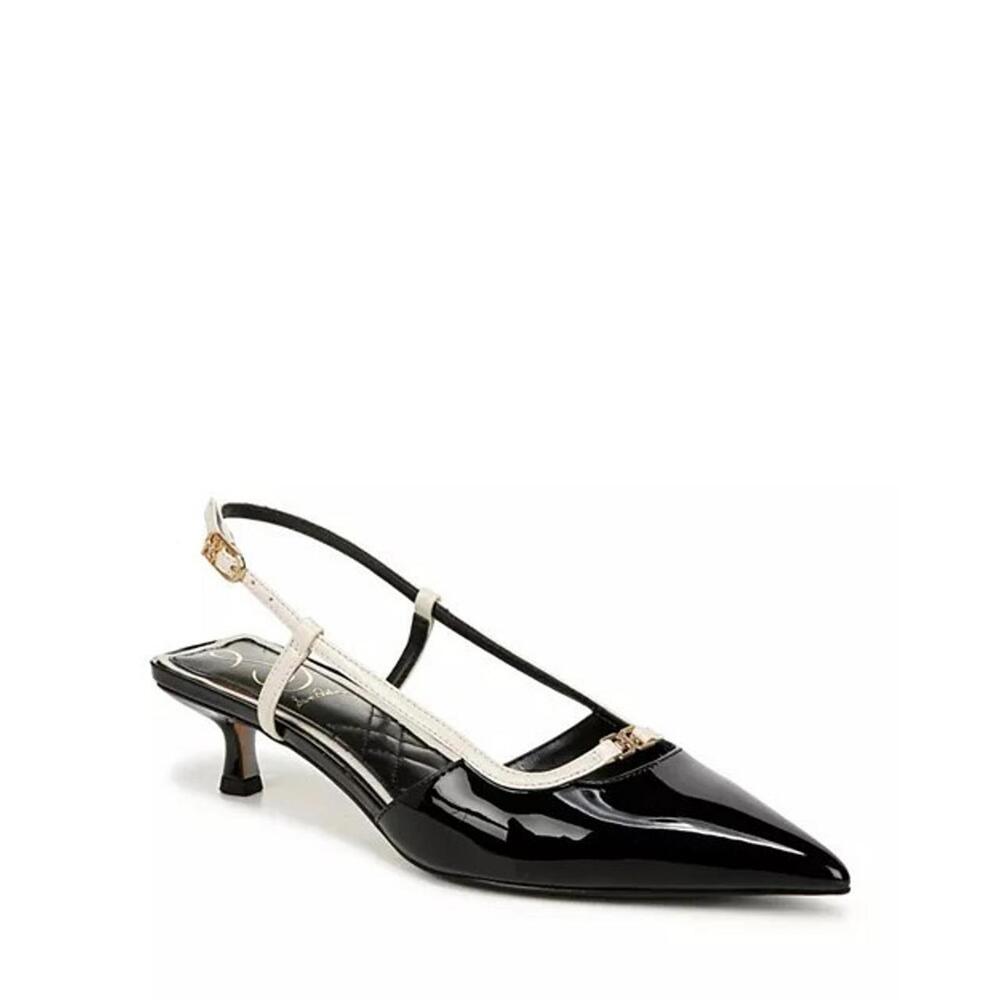 140$ Sam Edelman Toni Pointed Toe Kitten Heel Pumps Size 8 US / 39 EU Black
